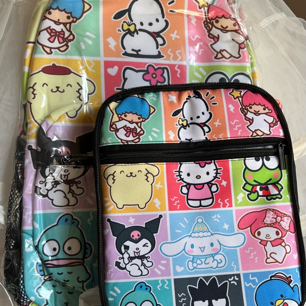 Sanrio Family Back Pack and Lunch Bag Set